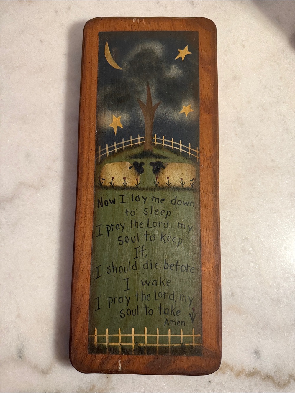 Now I Lay Me Down To Sleep wooden prayer plaque